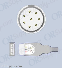 3-Lead ECG Cable with Philips Medical Connector and Safety DIN Inverse IEC Patient Connectors