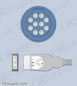 Air Shields ECG Cable, 3-Lead Inverse IEC