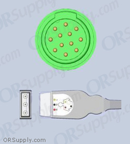 Kontron ECG Cable, 3-Lead Inverse IEC