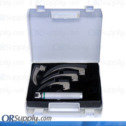 Flexicare Venticaire Fiber Optic Macintosh English Profile Full Laryngoscope Set